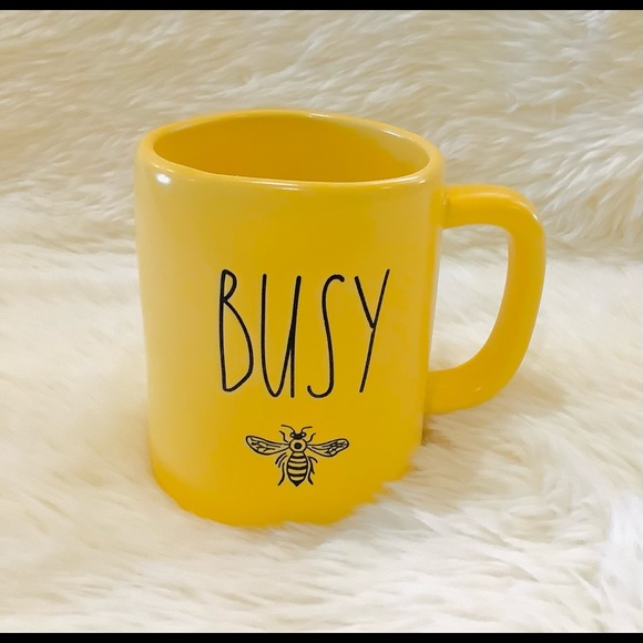 Rae Dunn yellow BUSY Mug - Picture 3 of 3